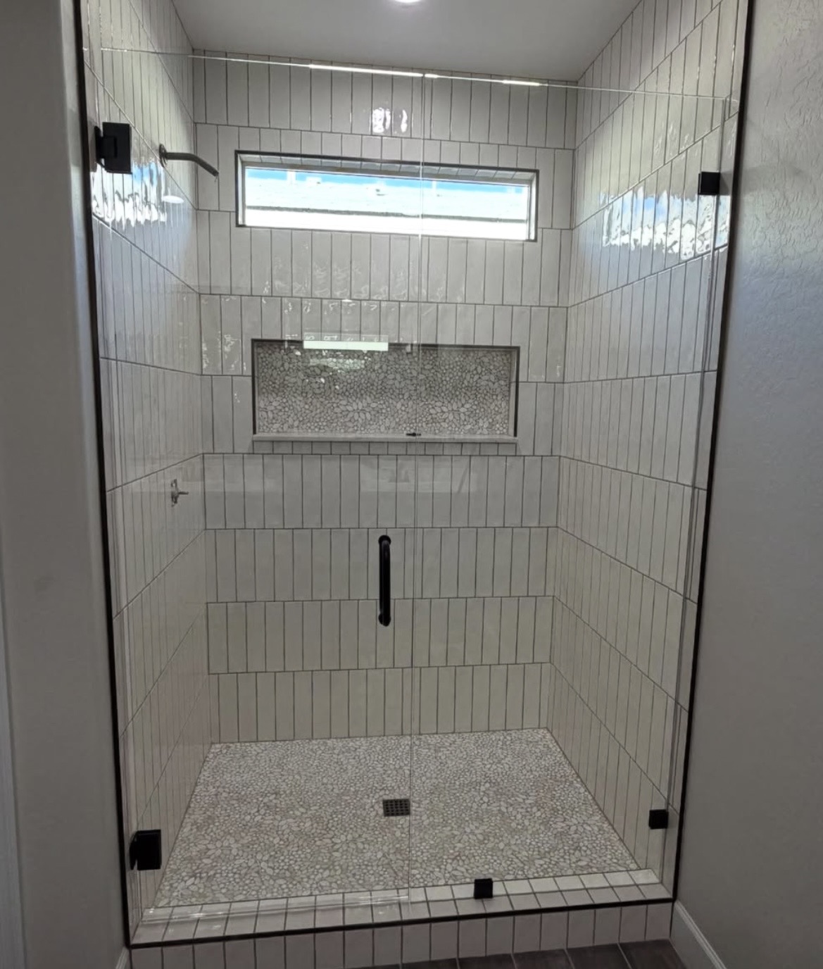 Custom shower enclosure installation